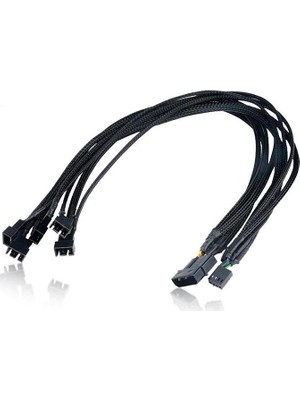 Alfais 4354 Flexa P5 5 Port Çıkışlı Pwm Fan Çoklayıcı Çoğaltıcı 4 2 Pin Splitter Kablosu