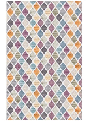 STY Home Rainbow Kaymaztabanlı Yıkanabilir Halı Kilim Yolluk Dijital Baskı Renkli