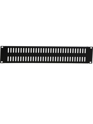 Kastap 2U 19'' Slotlu Metal Kapama Paneli, Rack Kabinet Aksesuarı (Siyah)
