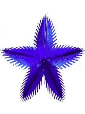 Partioutlet Lacivert Yıldız Çark Süs 3 Boyutlu