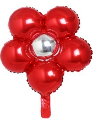 Hayaller Dükkanı Folyo Balon Çiçek Modeli Kırmızı 18 Inc 40 cm Pk:1