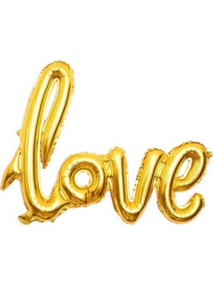 Hayaller Dükkanı Folyo Balon 20 Inc Love Altın 50X40 cm Pk:1