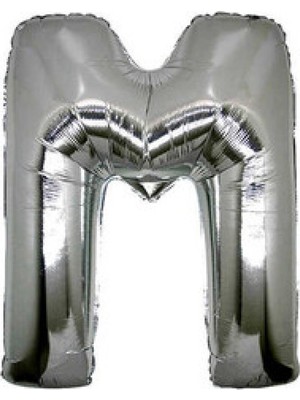 Hayaller Dükkanı Folyo Balon Harf M Gümüş 16 Inc(40 Cm) Pk:1