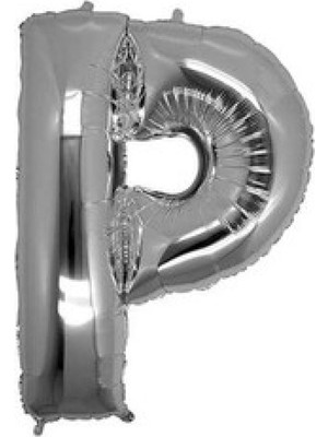 Hayaller Dükkanı Folyo Balon Harf P 40 Inc Gümüş P1