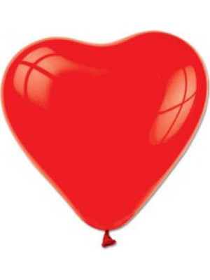 Hayaller Dükkanı Balon Düz Kalp Şekilli 12 Inc Kırmızı PK:100