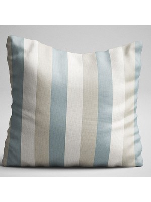Cango Home Çizgili Özel Tasarım Yastık Kırlent Kılıfı 054 - Çift Tarafı Baskılı