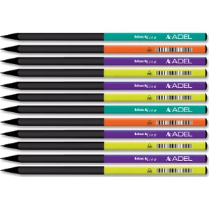 Deep Üçgen Kurşun Kalem Siyah Ahşap 12'li