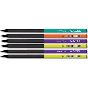 Deep Üçgen Kurşun Kalem Siyah Ahşap 6'lı