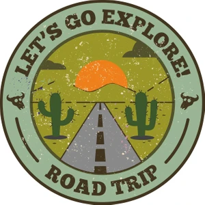 Sticker Atölyesi Outdoor Adventure Road Trip Sticker - 22075