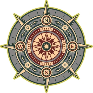 Sticker Atölyesi Vintage Pusula Sticker - 22069