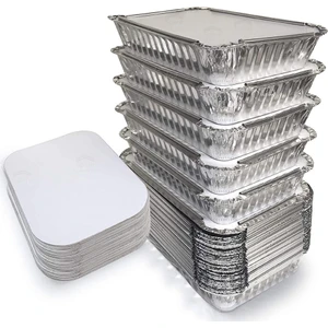 500gr Dikdörtgen Alüminyum Kap Ve Kapak Seti