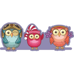 Sticker Atölyesi Sevimli Kuşlar Sticker - 17265