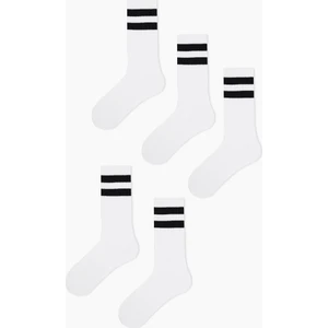 Mem Socks 5'li Uzun Konçlu Çizgili Çorap