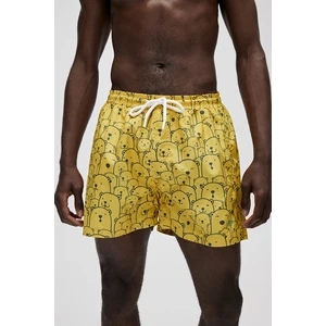 Bad Bear Cepli Desenli Sarı Erkek Şort Mayo