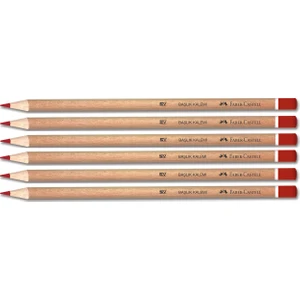 Naturel Kırmızı Renkli Kurşun Kalem 6'lı