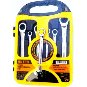 Hell Steel 7 Parça Cırcır Anahtar Seti  8-19 mm
