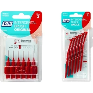 Arayüz ve Angle Arayüz Fırçası 2'si Bir Arada Kırmızı 0,5 mm 6'lı