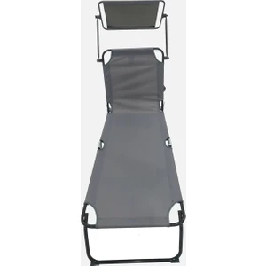 Evinizin Atölyesi Evinizin Atölyesi Metal Katlanır Gölgelikli Şezlong