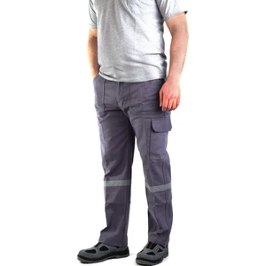 Eser - 7-7  Gabardin Kom.cepli Iş Pantolonu Reflektörlü - Kışlık - Gri L