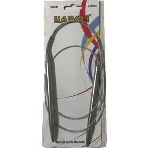 Çelik Misinalı Örgü Şişi 100 cm No:7