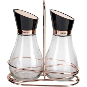 Alpha Rose Gold Standlı Yağlık Biberlik Seti Emsan Yağlık Sirkelik