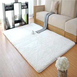 Post Peluş Beyaz Kaymaz Taban Halı - Yolluk Özel Ölçü Kesme
