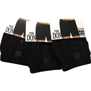 The Don Siyah Renk 3'lü Jersey Penye Boxer