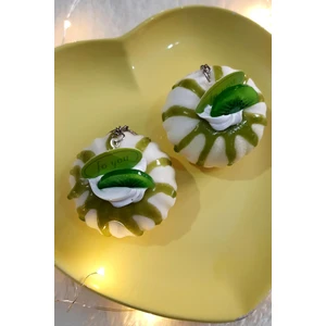 Yeşil Soslu Pasta 1 Adet Squishy Anahtarlık ve Buzdolabı Süsü
