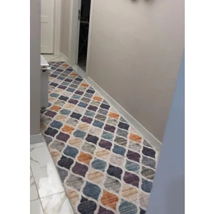 STY Home Rainbow Kaymaztabanlı Yıkanabilir Halı Kilim Yolluk Dijital Baskı Renkli