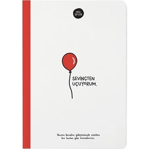 Hisli Şeyler Sevinçten Uçuyorum Çizgili Defter 14 x 20 cm