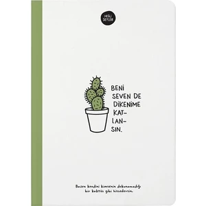 Hisli Şeyler Beni Seven Dikenime Katlansın Çizgili Defter 14 x 20 cm
