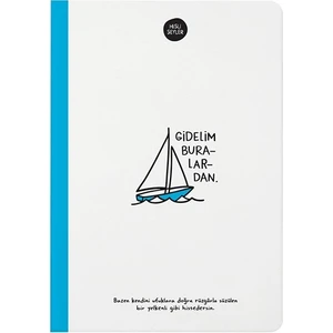 Hisli Şeyler Gidelim Buralardan Çizgili Defter 14 x 20 cm