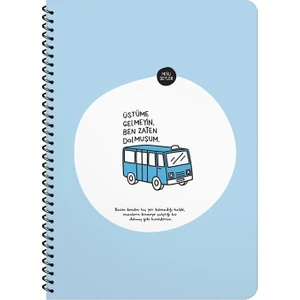 Hisli Şeyler Üstüme Gelmeyin Ben Zaten Dolmuşum A4 Kareli Defter