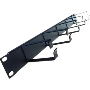 1U 19'' kancalı yatay metal organizer, kablo düzenleyici