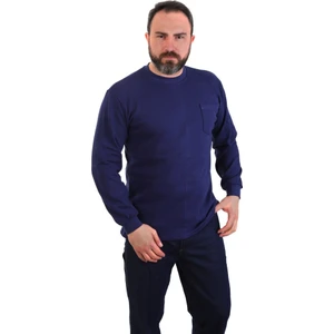 Eser - Bisiklet Yaka Sweatshirt - Cepli - Lacivert