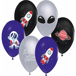 Kozmik Galaksi Uzay Baskılı Balon