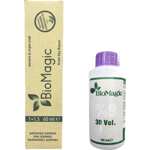 Bio Magic Organik Keratin ve Argan Saç Boyası 60 ml+Oksidan