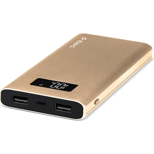 AlumiSlim LCD 10.000mAh Taşınabilir Şarj Aleti Powerbank Altın