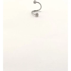 316L Cerrahi Çelik Gold Bar 8mm Spiral Shambala Piercing ( Tragus Helix Kıkırdak )