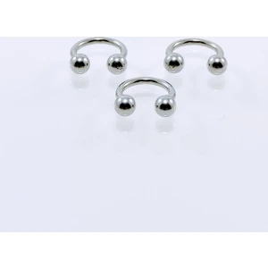 316L Cerrahi Çelik Üçlü Set 6mm Top Uçlu Septum Piercing