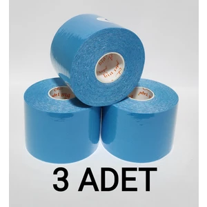 Bia Tape Kinesio 5 cm x 5 M - Açık Mavi Rengi Sporcu Bandı 3'lü (Pakette 3 Adet)