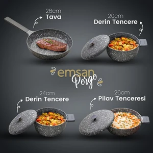 Perge 7 Parça Döküm Tencere Tava Seti
