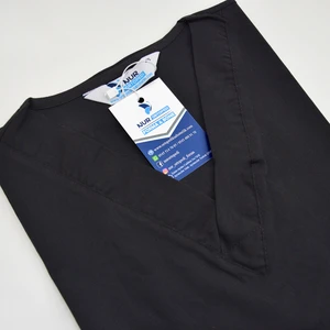 Nur Ortopedi  Siyah  Likralı Alt Üst Forma Takım Scrubs