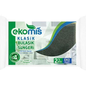 Klasik Yeşil Sünger Oluklu 2'li