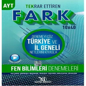Yayın Denizi Yayınları AYT Fen Bilimleri 10 x 40 Tekrar Ettiren Fark Denemeleri