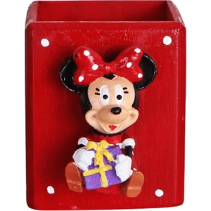 Minnie Mouse Puantiye Tasarımlı Biblolu Kırılmayan Kalemlik
