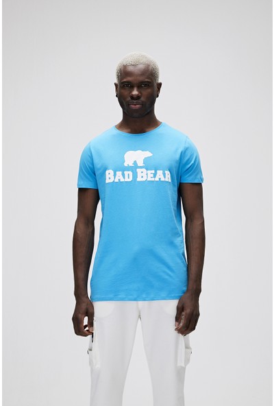 Bad Bear Bisiklet Yaka Mavi Erkek T-Shirt