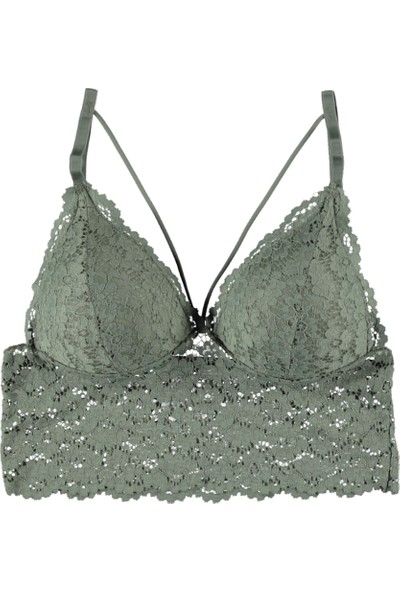 Dantel Haki Bralet
