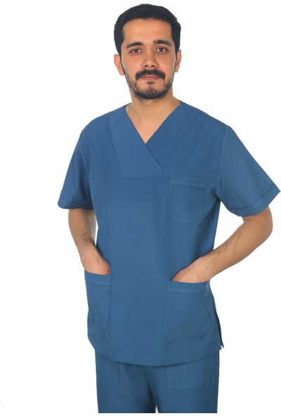 Bayram İş Elbiseleri Petrol Mavi Hemşire Doktor Medikal Takım