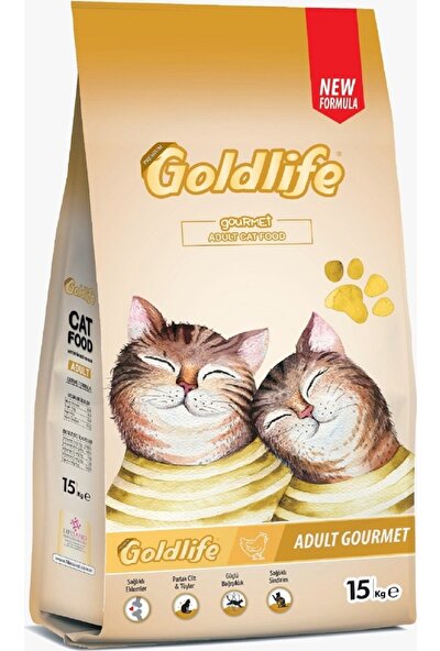 Goldlife Gourmet Renkli Karışık Yetişkin Kedi Maması 15 kg